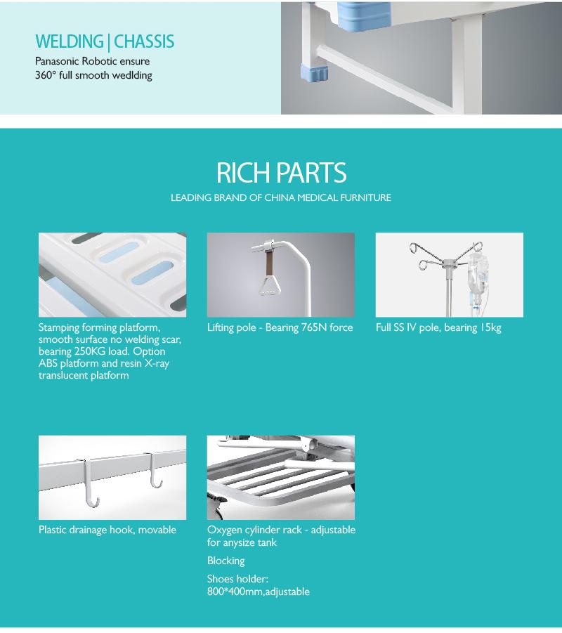 A1I0y Mobile Modern Manual Bed for Hospital