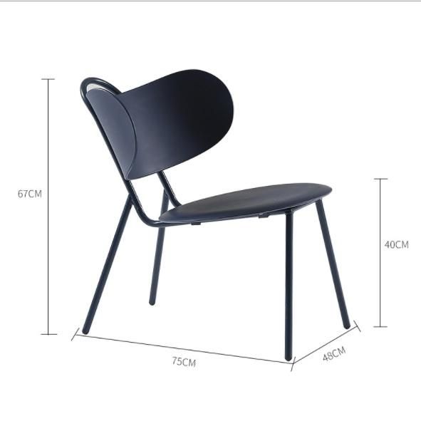 New Design of Modern Minimalist Style Plastic Dining Chair with Metal Feet Is on Sale