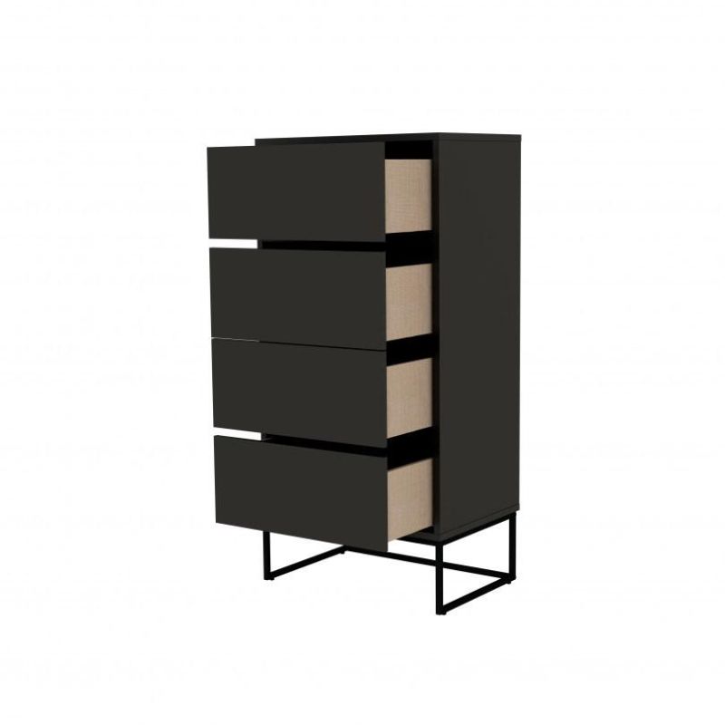 Nova Living Room Storage 4-Drawer Chest Modern Home Furniture Wood Chest of Drawers