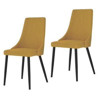 Free Sample Wholesale Design Room Furniture Nordic Velvet Modern Luxury Dining Chairs with Metal Legs Black Gold