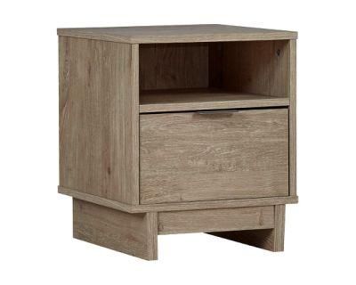 Modern Single Drawer Nightstand, Light Brown