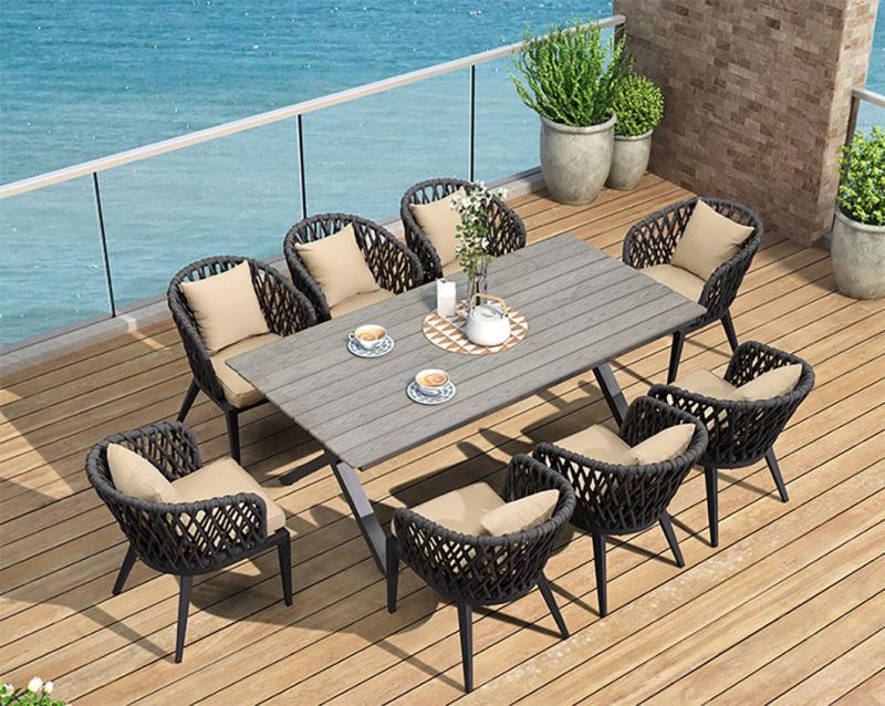 Modern Portable Restaurant Table Chair Set Aluminum Home Furniture Wholesale