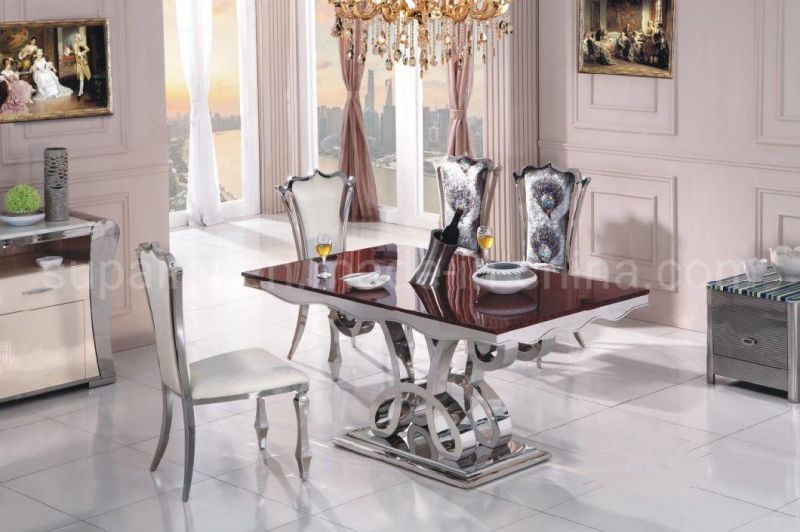 New Royal Wedding Design Round Mable Dining Room Table Sets