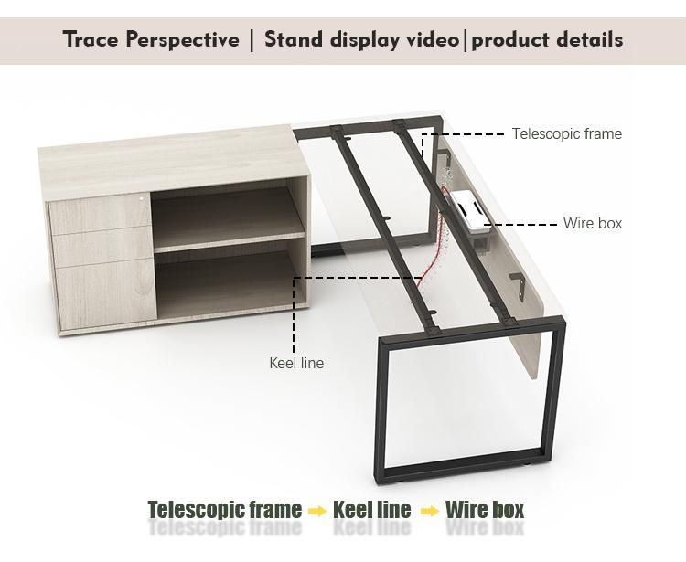 Factory Modern Luxury Counterleaver CEO Table Executive Office Desk