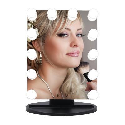 LED Furniture Large Frameless Makeup LED Hollywood Mirror with Light Bulbs