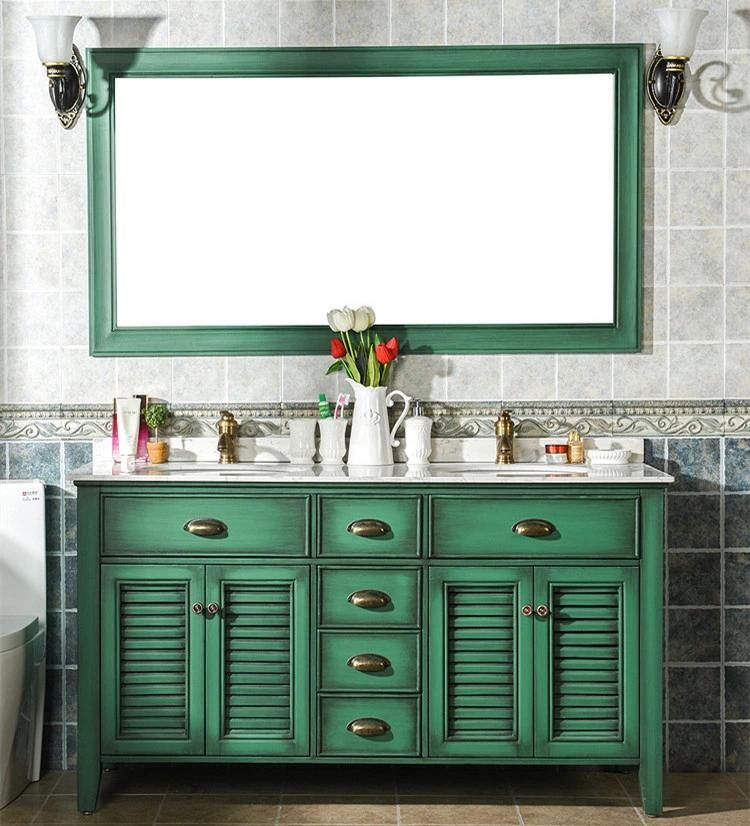 Modern Emerald Color Hot Selling Bathroom Vanities Furniture with Mirror