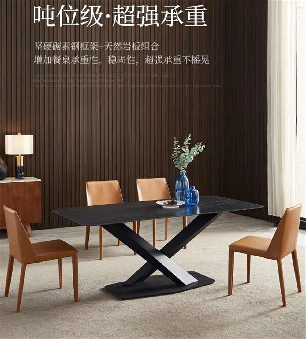 X V Base Design Modern Dining Table Banquet Table and Chairs Commercial Wooden Restaurant Dining Table