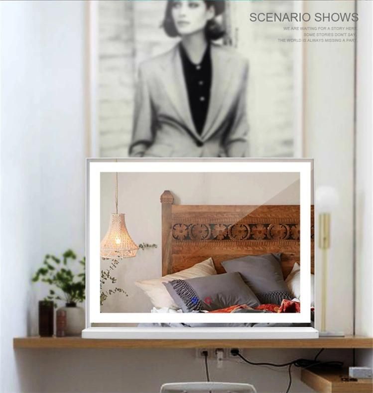 Top-Rank Selling Desktop LED Mirror with Touch Sensor LED Bathroom Mirror