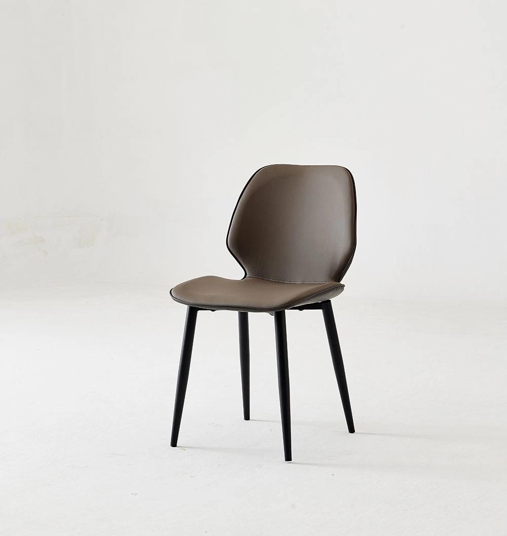 Modern Grey Shell-Shaped Dining Chair