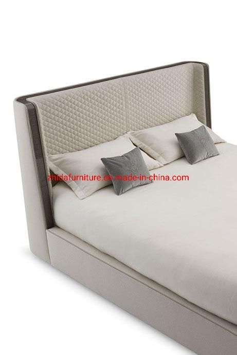 Factory Wholesale Modern Luxury Hotel Apartment Villa Home Furniture Bedroom King Size Soft Fabric Bed