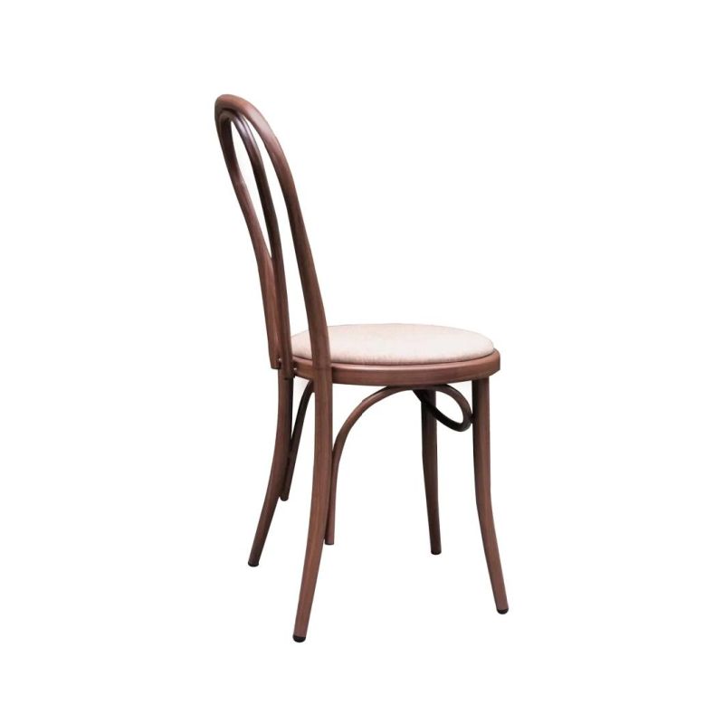 Modern Furniture Hot Sale Stackable Vintage Curved Wood Metal Coffee Dining Chairs