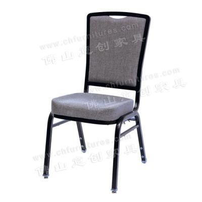 Modern Fashionable Aluminum Alloy Hotel Wedding VIP Meeting Gray Soft Bag General Chair with Connecting Buckle at The Bottom