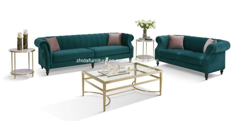 Zhida Furniture Eurpean Modern Design Home Living Room Upholstery Fabric Sofa Set