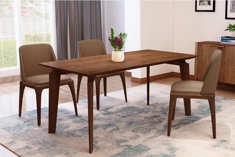 Simple Home Furniture Large Solid Wooden Dining Table Design