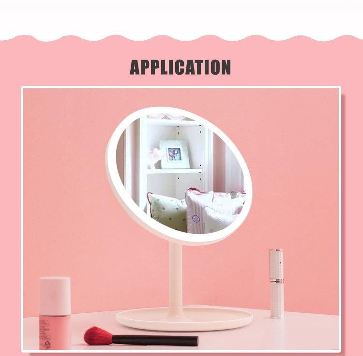 Chinese Factory LED Desktop Portable Mirror for Daily Makeup