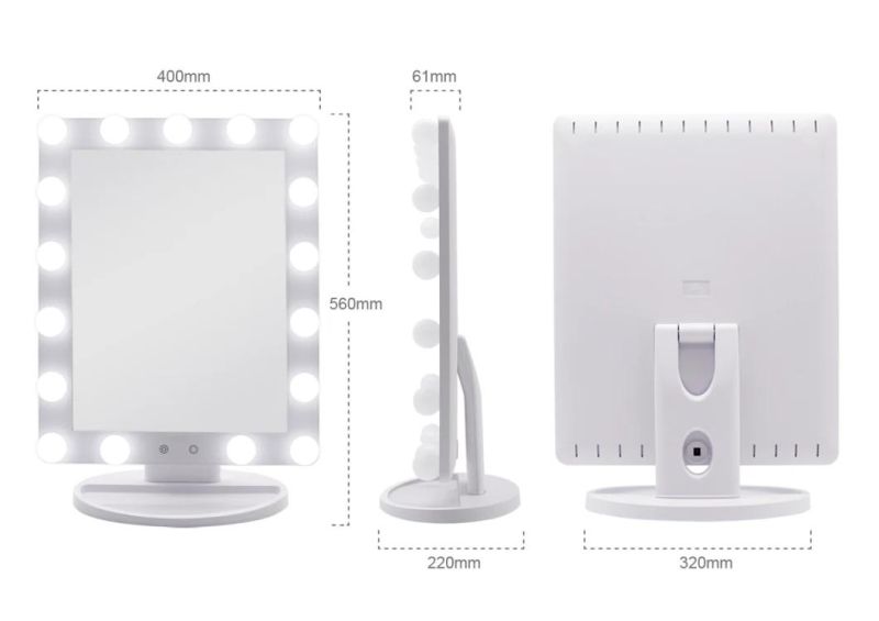 Beauty Salon Furniture Dimmable LED Makeup Mirror for Salon