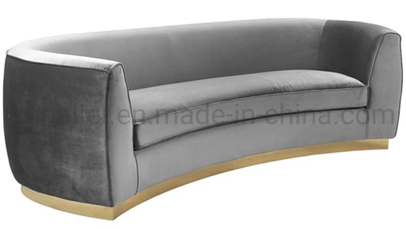 Wholesale Modern Living Room Furniture Leisure Grey Fabric Sofa