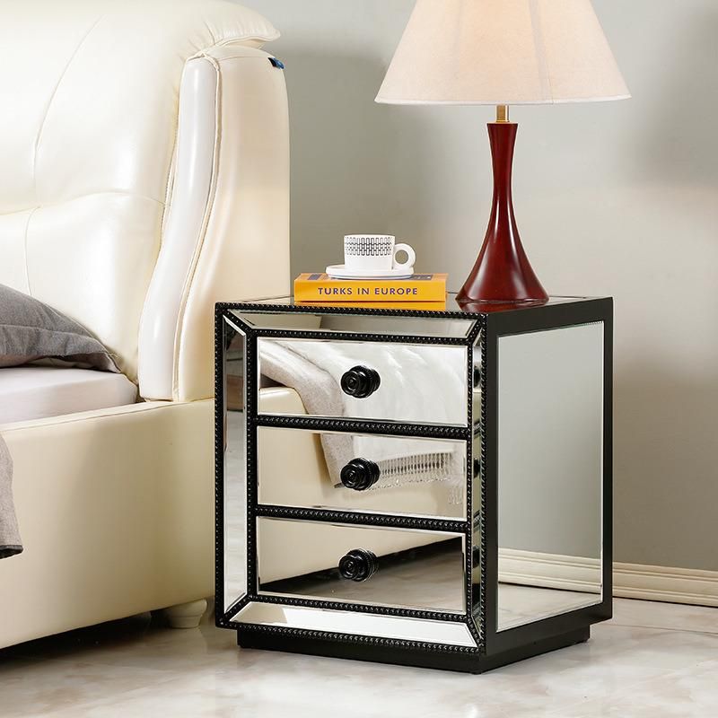 Modern fashion Design Bedside Cabinet Mirrored Furniture