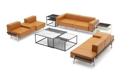 Zode Modern Sofa Set Room PU Leather Sectional Boss Office Furniture Nordic Couch Office Living Room Sofa