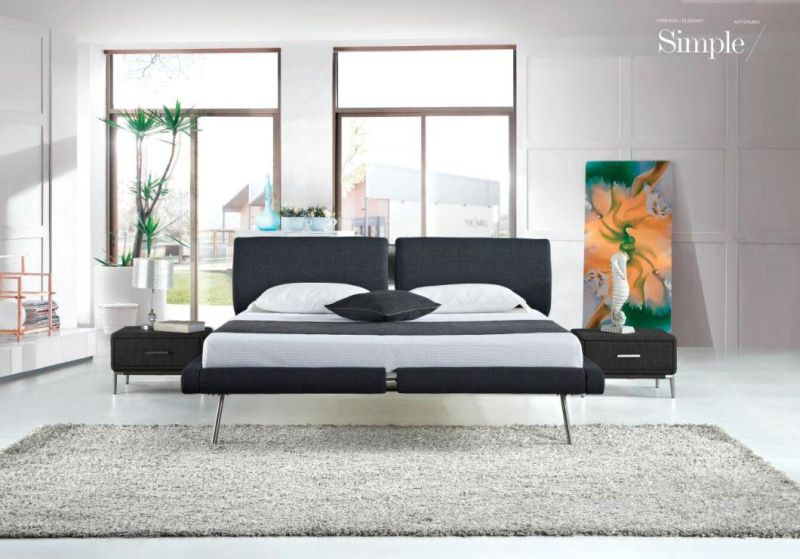 King Bed Double Bed Fashionable Italy Bed Upholstered Bed Home Bedroom Furniture Modern Furniture