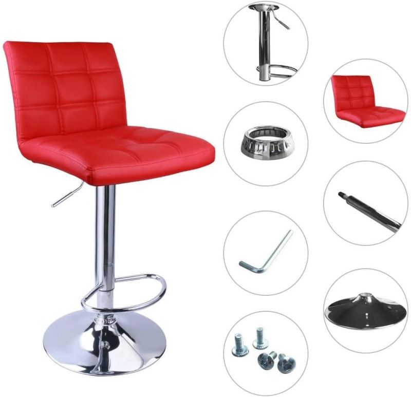 Modern Leather High Kitchen Bar Chair