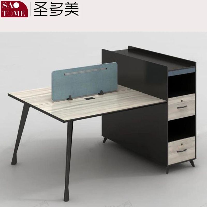 Modern Minimalist Office Furniture Two-Seater Desk