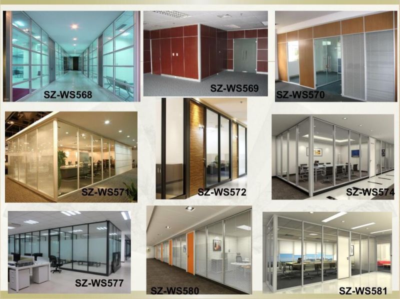 Popular Office Partition with Single Glass and Board Option (SZ-WS686)