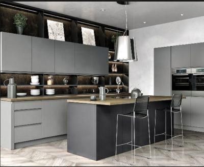 Latest Coming Customized Black Lacquer or PVC vacuum Finish Modern Designs Kitchen Cabinet