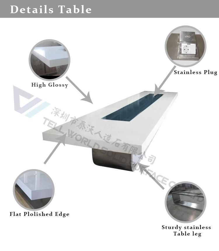 Most Popular White Solid Surface Meeting Conference Table