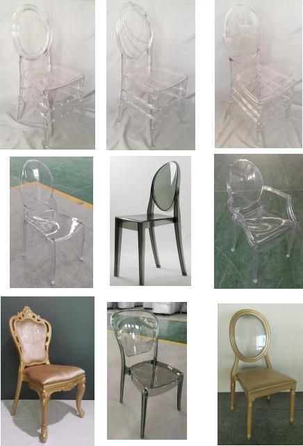 French Style Resin Louis Dining Chair in White Color