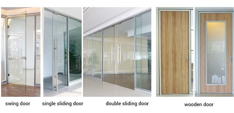 Wholesale Metal Partition Manufacture Indoor Glass Glazed Wall Soundproof Office Furniture