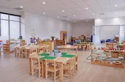 Children School Furniture, Children Square Solid Wood Kids Table, Preschool and Nursery Study Table, Kindergarten Classroom Student Table