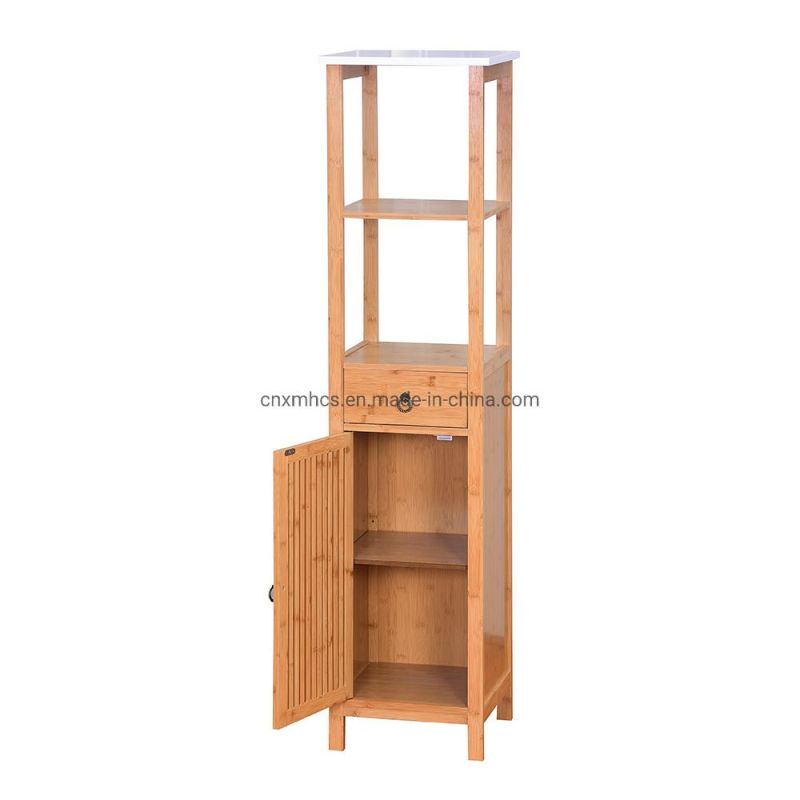 Modern Living Room Furniture Wooden High Side Cabinets with Drawers Bathroom Storage Cabinet Display Rack