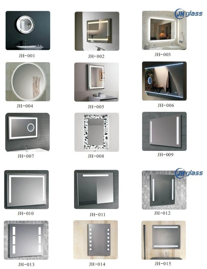 Hot Sale Frameless Touch Sensor Bathroom Lighted Mirror for Hotel Project