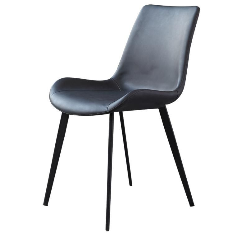 Modern Simple Power Coated Metal Chair Leg Dining Chairs