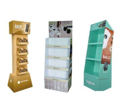 Modern Shop Floor POS Cardboard Display Stand Rack for Pet Food