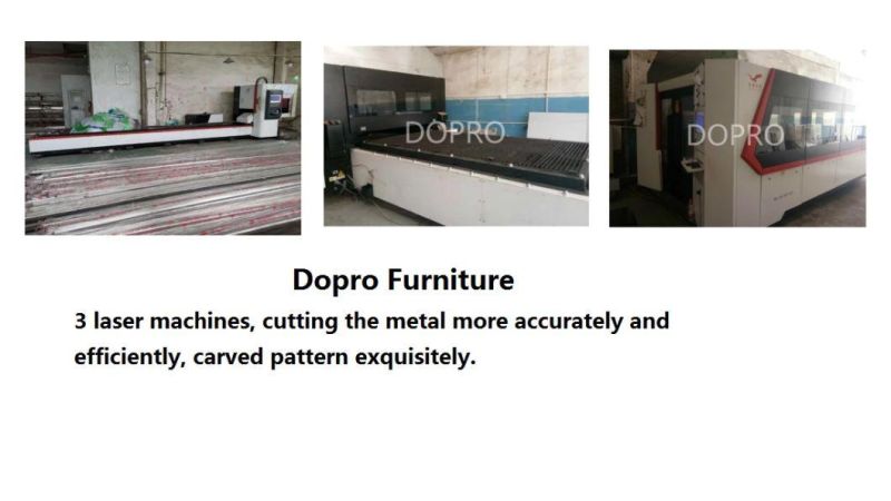 Dopro New Design Luxurious Stainless Steel Polished Silver Sofa St60 Series, with Fabric Upholstery