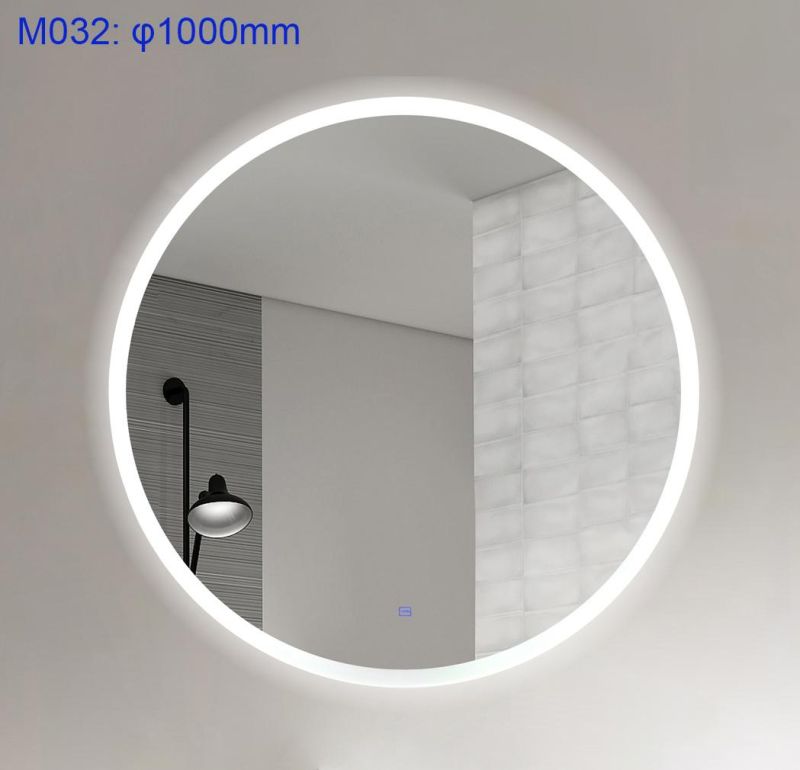 Round Shape Bathroom Decoration Sensor Switch Lighted LED Bathroom Tunnel Mirror (M029)