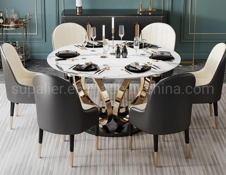 Modern Living Room Furniture Big Size Round Marble Dining Table