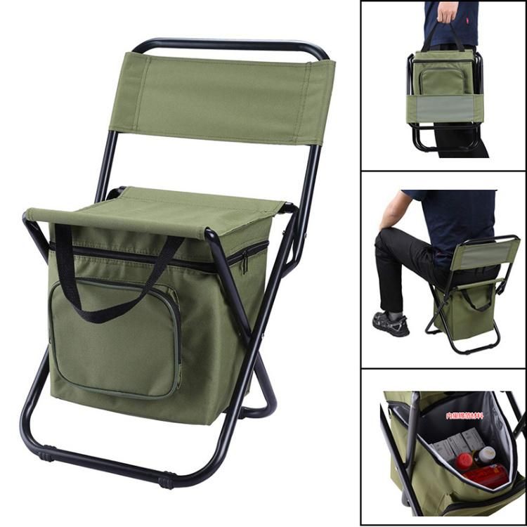 Portable Cooler Backpack with Chair Outdoor Folding Waterproof Chair Cooler Bags Suitable