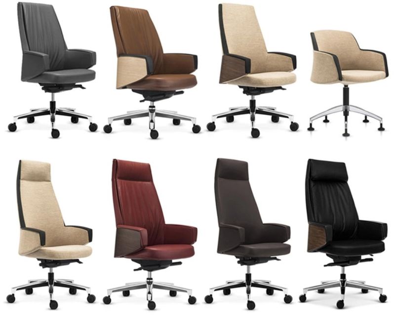 Asis Grace President High Back Modern Multi-Functional Boss Swivel Office Computer Leather Mesh Chair Furniture