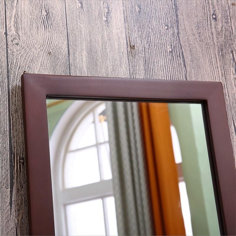 HD Wooden Hanging Mirror Bathroom Mirror Modern Minimalist Dressing Mirror Floor Dressing Mirror Full-Length Mirror