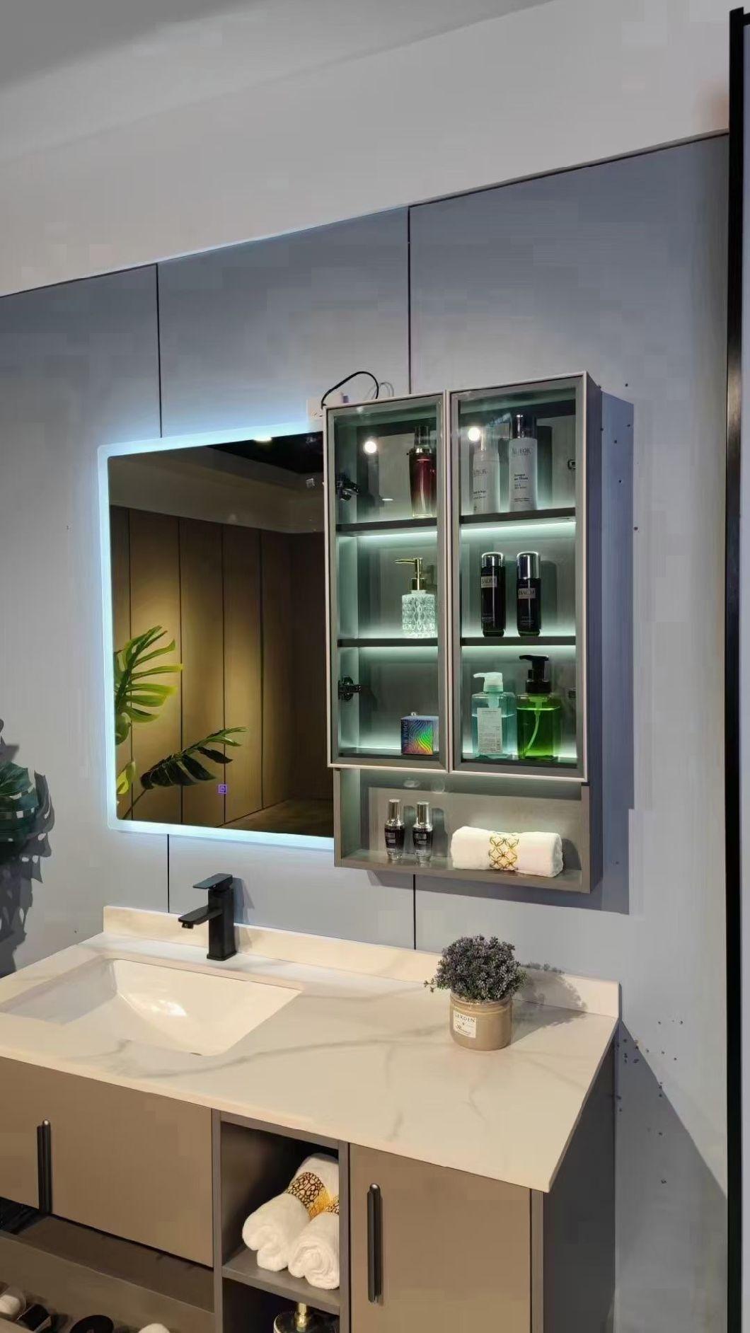 2022 New Melamine Bathroom Cabinet with Mirror Cabinet