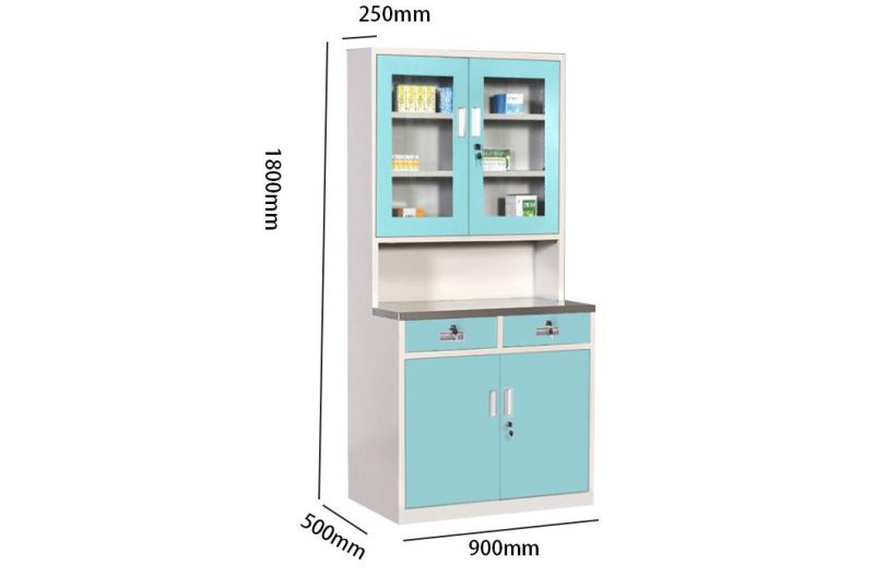 Medicine Cabinet Hospital Cupboard Product Metal Stainless Steel New Hospital Furniture Commercial Furniture Modern