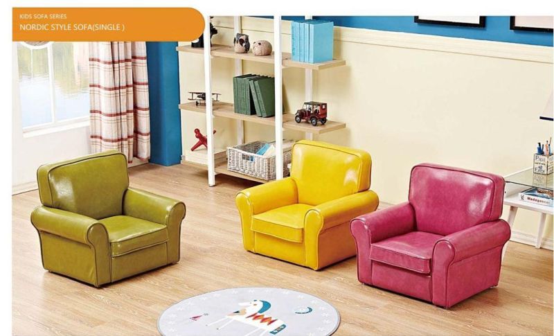 Whole Sale Kids Sofa, PVC Leather Princess Sofa with Crystal, Children Armchair with Ottoman, Toddlers Sofa, Children Fashion Sofa