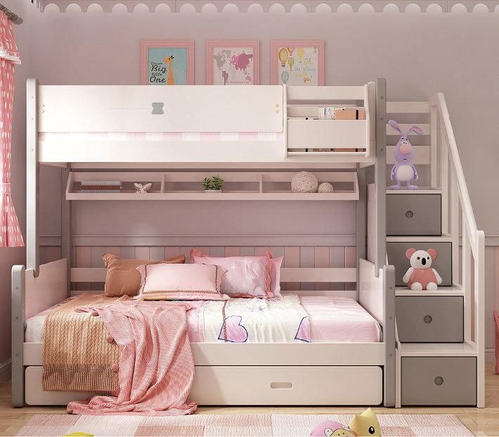 Kids Bunk Bed with Book Shelf