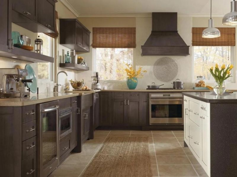 Manufacturer Direct Sale Luxury American Modern Open Kitchen Cabinet