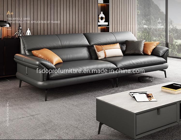 Real Leather High Classic Luxury Home Furniture Sofa Set