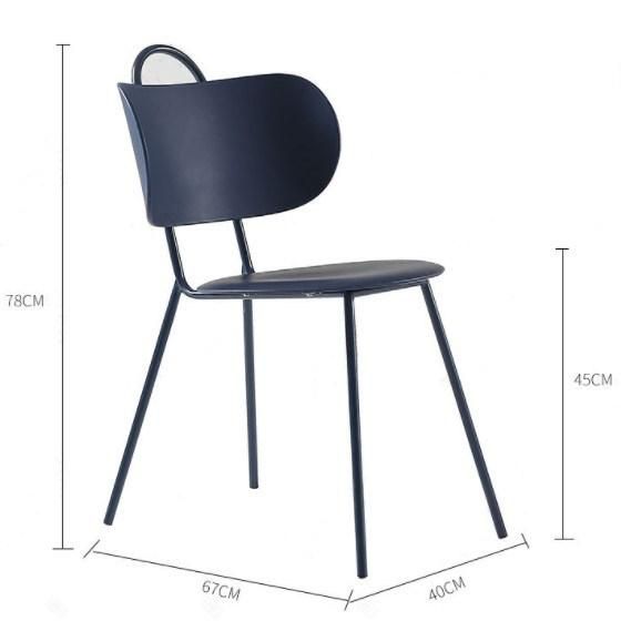 Simple Popular Hot Sale Item Living Room Furniture Plastic Metal Leg Restaurant Leisure Dining Chairs