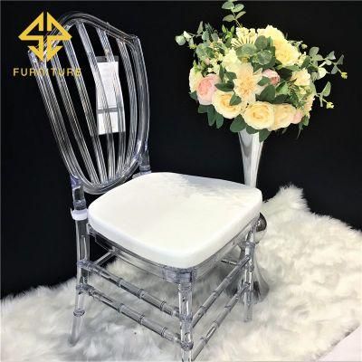 Wedding Event Hotel Dining Clear Crystal PC Resin Acrylic Ghost Chair